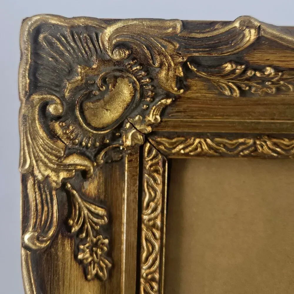 Vintage Gilded gold Ornate Easel photo Picture Frame 5X7